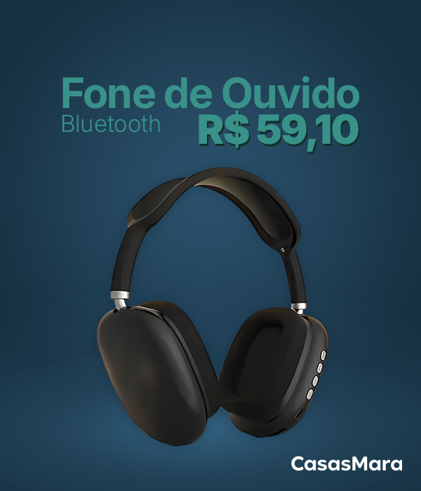 Fone De Ouvido Sem Fio Headphone Bluetooth Microfone Cartão SD Radio Cor:Preto