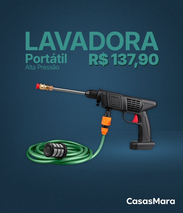 Lavadora Portatil Alta Pressão Bateria 48V Sem Fio Maleta Bivolt Lavar Carro