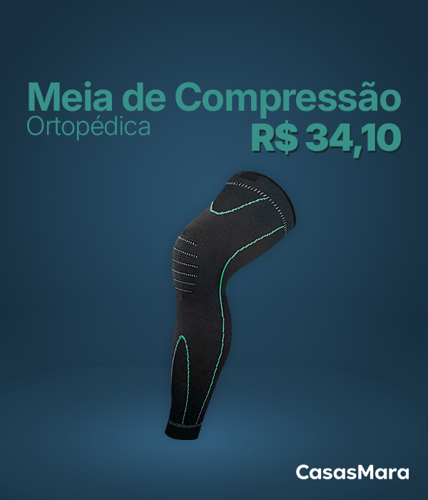 Meia De Compressão Joelho 3/4 Ortopedica 43 Cm Circulação Joelheira